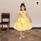Kids Classic Belle Princess Costume Yellow Dress with Cameo and Gold Trim